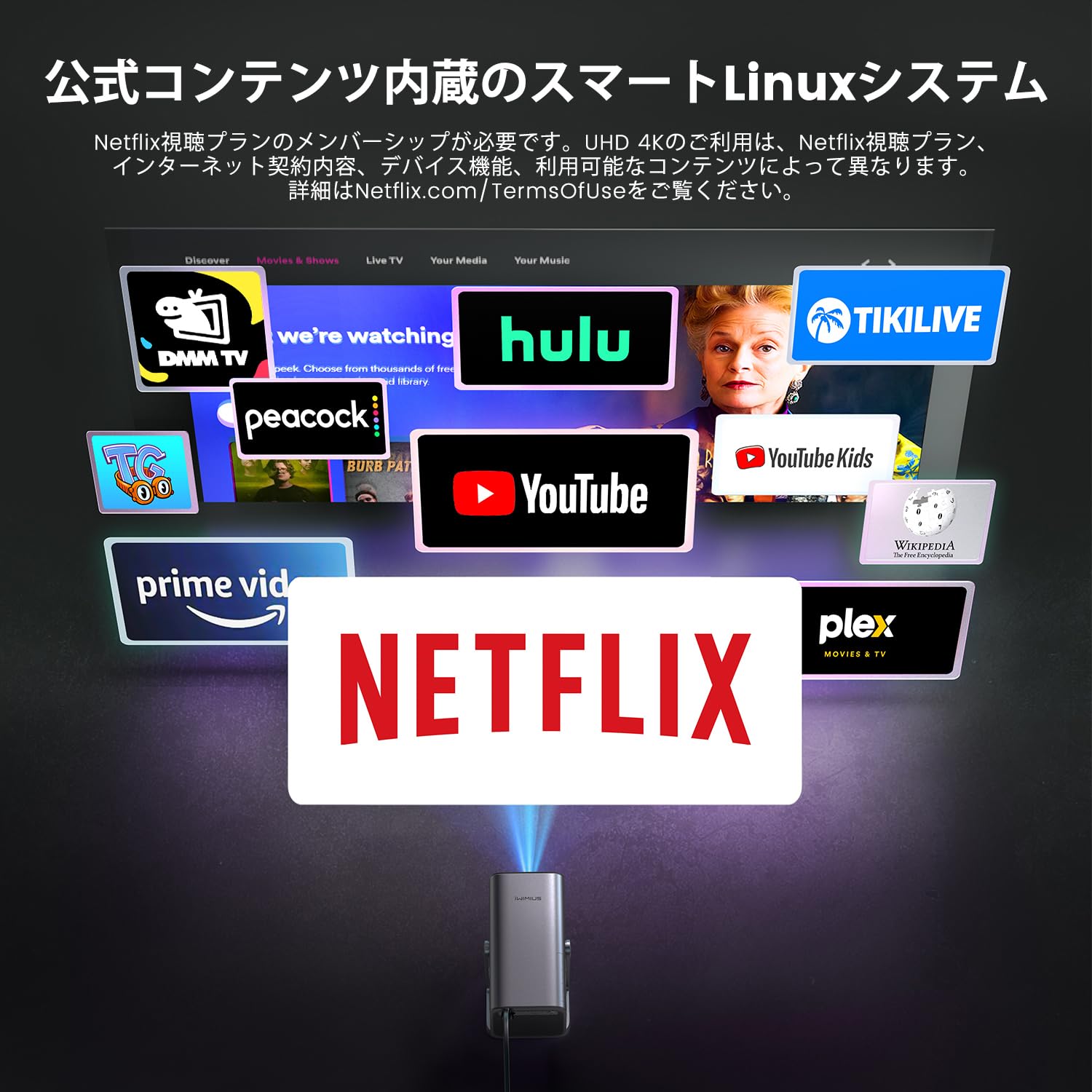 Amazon.co.jp: プロジェクター 家庭用 【Netflix&DoIby&4K対応